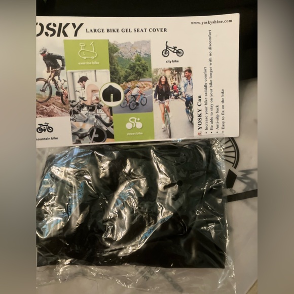 BIKE SEAT COVER-YOSKY LARGE BIKE GEL SEAT COVER NEW VERY COMFORTABLE W/BAG - Picture 4 of 10